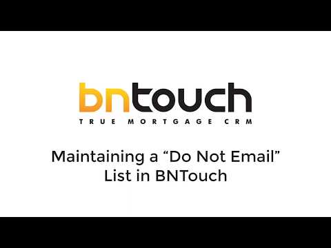 Options Tab: Do Not Email List